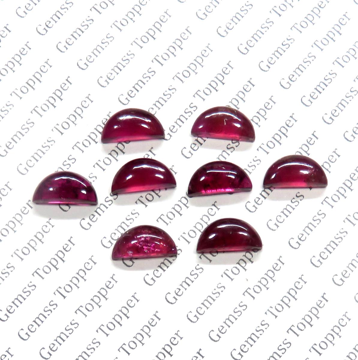 Rhodolite Garnet 6x12 mm D Shape Cabochon
